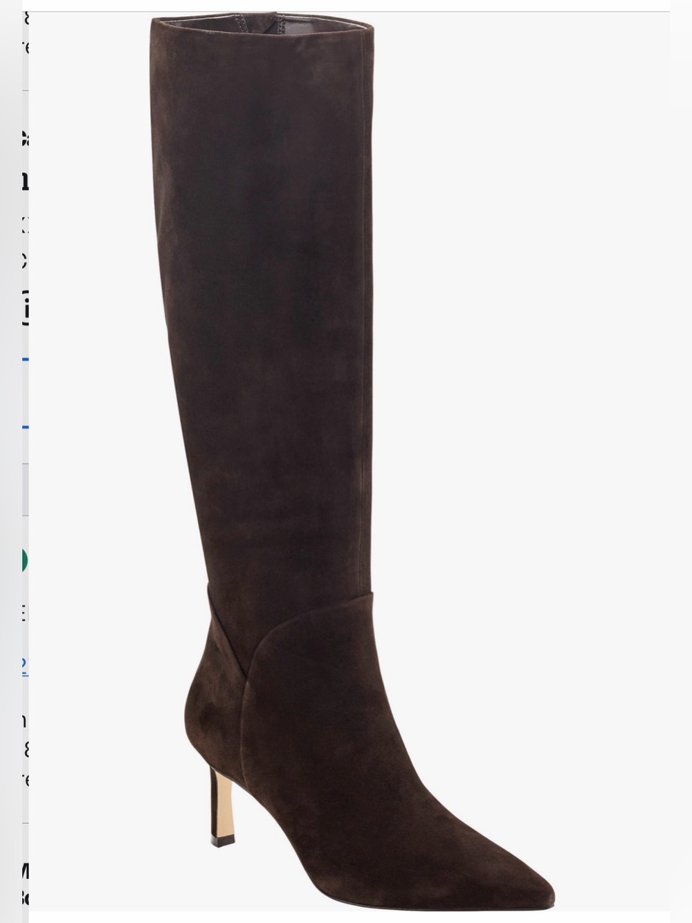 Marc Fisher LTD Sabrina Knee High Boot brown Suede leather boots size 7 NWT